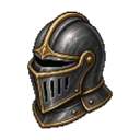 Pixel art knight helmet