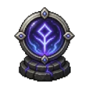 Pixel art glowing rune orb